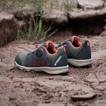 Adidas Terrex Agravic Boa RAIN.RDY ID0870 Ortopedik Su Geçirmez Akıllı Bağcıklı Traxion Erkek Çocuk Koşu Ayakkabısı Mavi