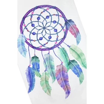 Bross Mandala Pamuklu Plaj Havlusu Beyaz