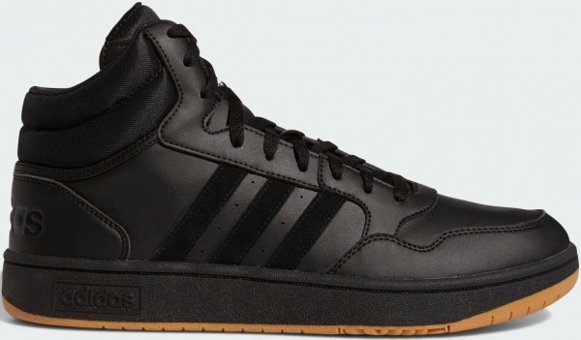 Adidas Hoops 3.0 Mid GY4745 Ortopedik Bağcıklı Erkek Günlük Ayakkabı Siyah