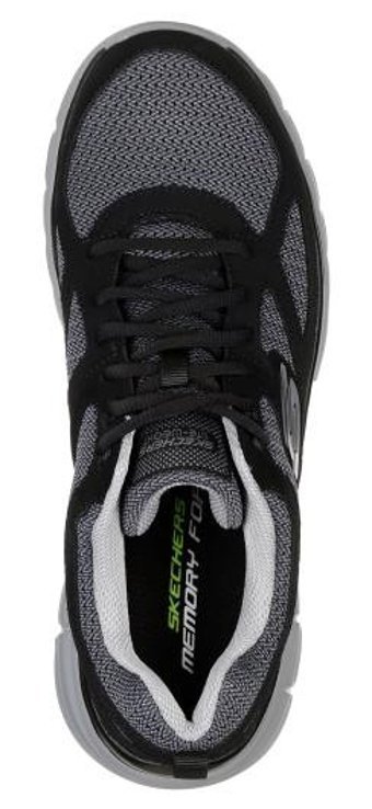 Skechers Burns Agoura 52635-BKGY Ortopedik Bağcıklı Erkek Yürüyüş Ayakkabısı Siyah