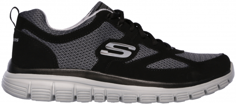 Skechers Burns Agoura 52635-BKGY Ortopedik Bağcıklı Erkek Yürüyüş Ayakkabısı Siyah