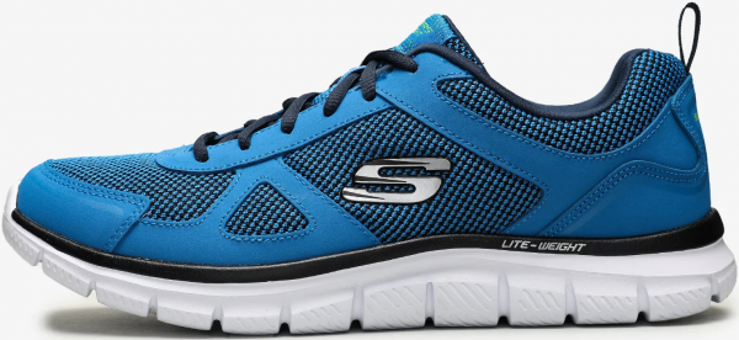 Skechers Track Bucolo 52630-BLLM Ortopedik Bağcıklı Erkek Antrenman Ayakkabısı Mavi