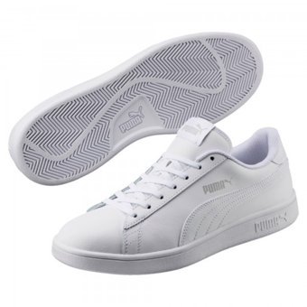 Puma Smash V2 Leather 365215-07 Bağcıklı Unisex Günlük Ayakkabı Beyaz