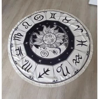 Astrolozi Shop Astroloji Zodyak Çember Plaj Havlusu Mavi