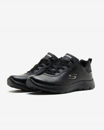 Skechers Summits 896170TK-BBK Ortopedik Bağcıklı Kadın Günlük Ayakkabı Siyah