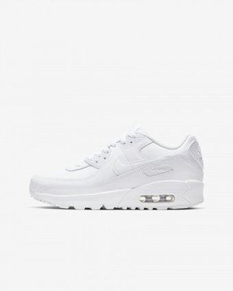 Nike Air Max 90 LTR CD6864-100 Bağcıklı Erkek Çocuk Günlük Ayakkabı Beyaz