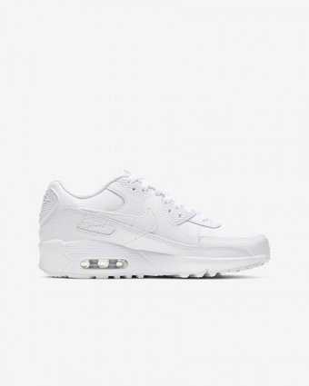 Nike Air Max 90 LTR CD6864-100 Bağcıklı Erkek Çocuk Günlük Ayakkabı Beyaz