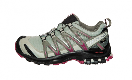 Salomon Xa Pro 3D Gtx W L39333100 Ortopedik Su Geçirmez Kilitli Bağcıklı Kadın Koşu Ayakkabısı Gri