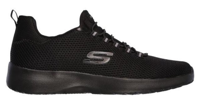 Skechers Dynamight 58360-BBK Ortopedik Lastik Bağcıklı Erkek Antrenman Ayakkabısı Siyah
