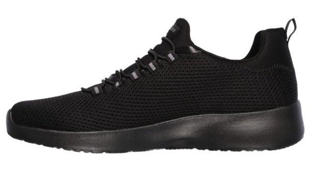Skechers Dynamight 58360-BBK Ortopedik Lastik Bağcıklı Erkek Antrenman Ayakkabısı Siyah
