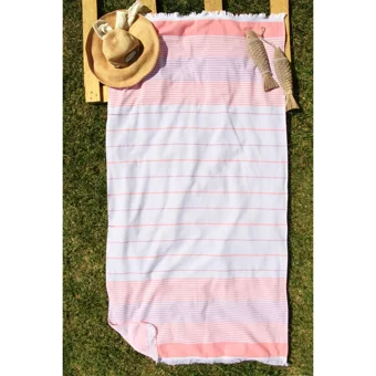 Baveno Outlet 90x180 cm Pamuklu Plaj Havlusu Pembe