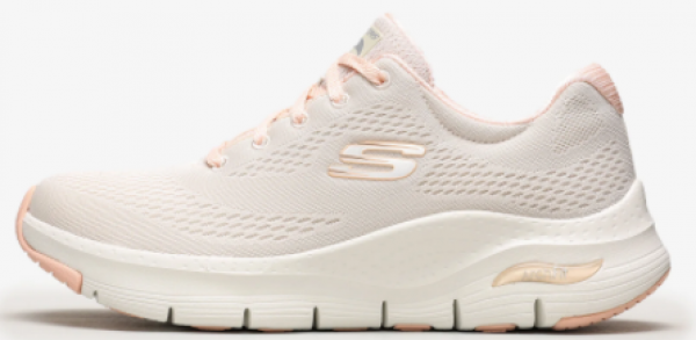 Skechers Arch Fit Sunny Outlook 149057-NTCL Ortopedik Bağcıklı Kadın Yürüyüş Ayakkabısı Krem
