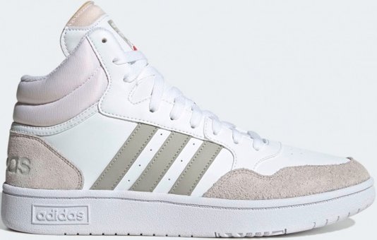 Adidas Hoops 3.0 Mid Lifestyle HP7940 Bağcıklı Erkek Günlük Ayakkabı Beyaz