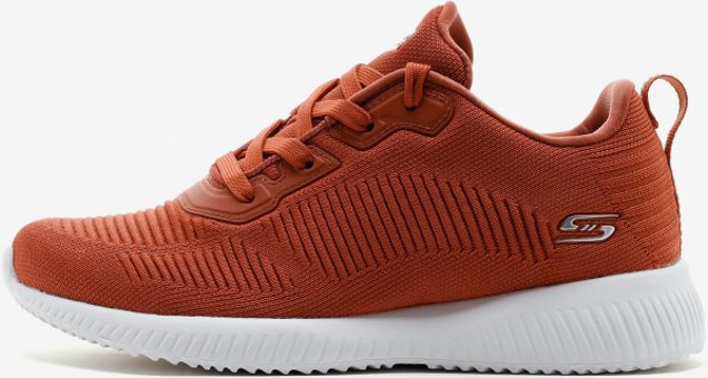 Skechers Bobs Squad Tough Talk 32504-BRCK Ortopedik Bağcıklı Kadın Günlük Ayakkabı Turuncu