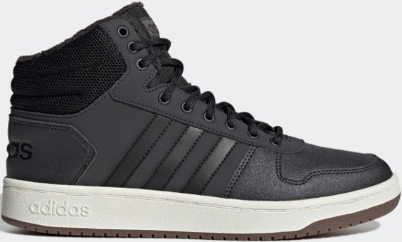 Adidas Hoops 2.0 Mid GZ7959 Ortopedik Bağcıklı Erkek Günlük Ayakkabı Gri