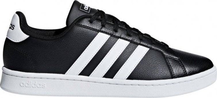 Adidas Grand Court EF 0102 Ortopedik Bağcıklı Erkek Çocuk Günlük Ayakkabı Siyah