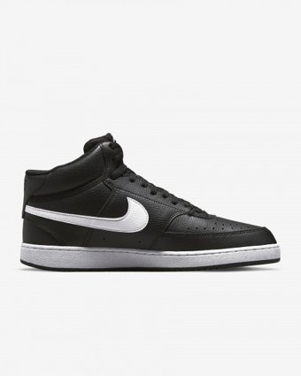 Nike Court Vision Mid Next Nature DN3577-001 Bağcıklı Erkek Günlük Ayakkabı Siyah