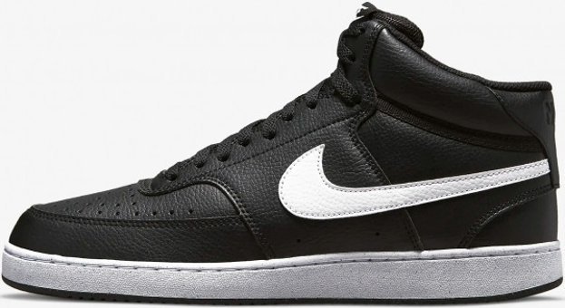 Nike Court Vision Mid Next Nature DN3577-001 Bağcıklı Erkek Günlük Ayakkabı Siyah
