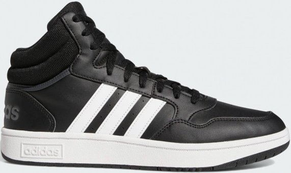 Adidas Hoops 3.0 Mid Classic Vintage GW3020 Ortopedik Bağcıklı Erkek Günlük Ayakkabı Siyah