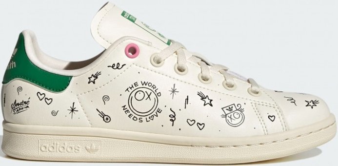 Adidas Stan Smith X André Saraiva GY1786 Bağcıklı Erkek Çocuk Günlük Ayakkabı Beyaz