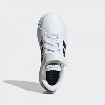 Adidas Grand Court 2.0 GW6521 Ortopedik Bağcıklı Erkek Çocuk Günlük Ayakkabı Beyaz