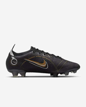 Nike Mercurial Vapor 14 Elite FG DJ2837-007 Bağcıklı Çivili Krampon Siyah