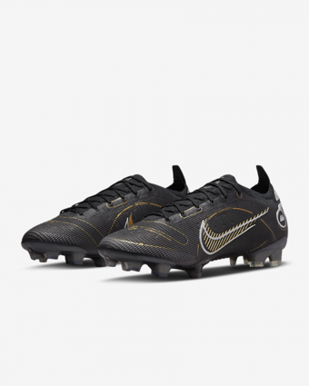 Nike Mercurial Vapor 14 Elite FG DJ2837-007 Bağcıklı Çivili Krampon Siyah