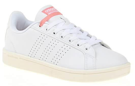 Adidas Cloudfoam Advantage Clean AW3974 Ortopedik Bağcıklı Kadın Günlük Ayakkabı Beyaz