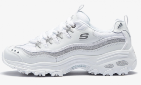 Skechers D'Lites Now Then 11923-WSL Ortopedik Bağcıklı Kadın Günlük Ayakkabı Beyaz
