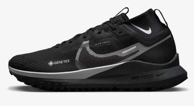 Nike React Pegasus Trail 4 DJ7926-001 Su Geçirmez Bağcıklı Erkek Koşu Ayakkabısı Siyah
