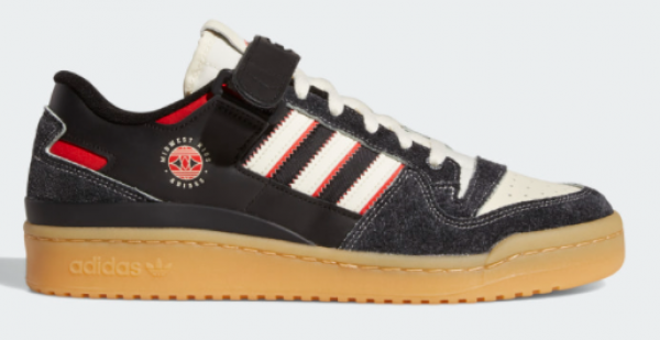 Adidas Forum 84 Low Midwest Kids GW0035 Bağcıklı-Cırtlı Erkek Günlük Ayakkabı Siyah