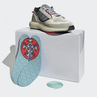 Adidas ZX 5K Boost Lerna GY5993 Ortopedik Bağcıklı Erkek Günlük Ayakkabı Beyaz