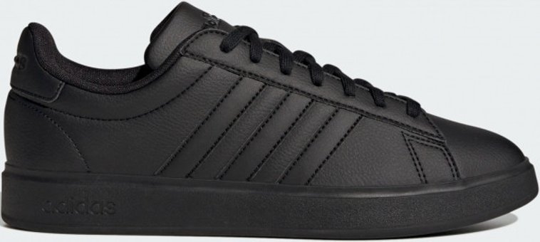 Adidas Grand Court Cloudfoam Lifestyle Court Comfort GW9198 Ortopedik Bağcıklı Erkek Günlük Ayakkabı Siyah