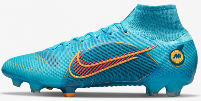 Nike Mercurial Superfly 8 Elite FG DJ2839-484 Bağcıklı Çivili Krampon Mavi