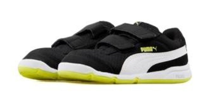 Puma Stepfleex 2 Mesh 192525-14 Cırtlı Erkek Çocuk Günlük Ayakkabı Siyah