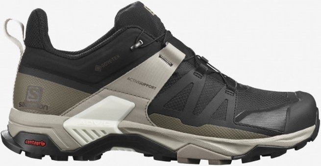 Salomon X Ultra 4 Gore-Tex L41288100 Su Geçirmez Kilitli Bağcıklı Erkek Outdoor Ayakkabısı Siyah