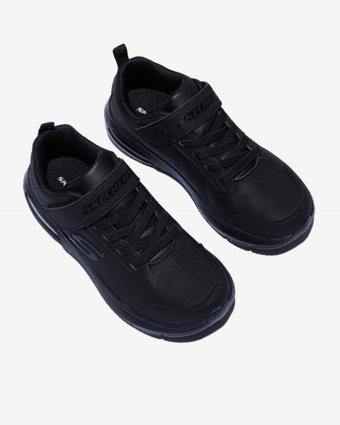 Skechers Dyna Air Fast Pulse 998230L-BBK Bağcıklı-Cırtlı Erkek Çocuk Günlük Ayakkabı Siyah