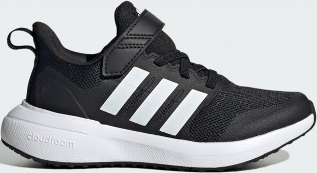 Adidas FortaRun 2.0 Cloudfoam IG5387 Ortopedik Bağcıklı-Cırtlı Erkek Çocuk Koşu Ayakkabısı Siyah