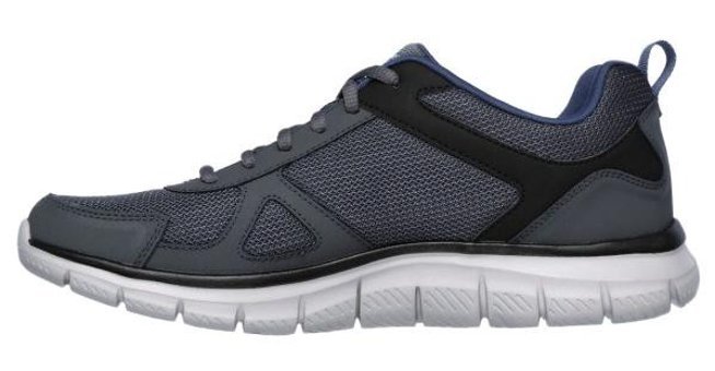 Skechers Track Scloric 52631-GYNV Ortopedik Bağcıklı Erkek Antrenman Ayakkabısı Gri