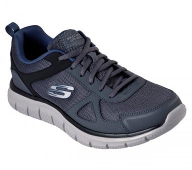 Skechers Track Scloric 52631-GYNV Ortopedik Bağcıklı Erkek Antrenman Ayakkabısı Gri