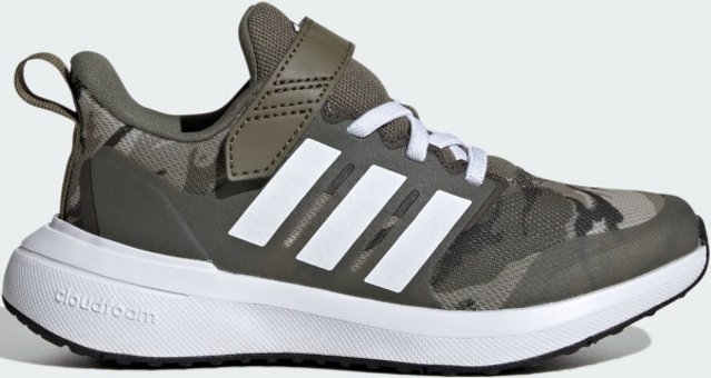 Adidas FortaRun 2.0 Cloudfoam IE3397 Ortopedik Bağcıklı-Cırtlı Erkek Çocuk Koşu Ayakkabısı Haki