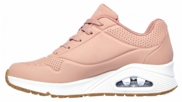 Skechers Uno Stand On Air 73690-ROS Ortopedik Bağcıklı Kadın Günlük Ayakkabı Pembe