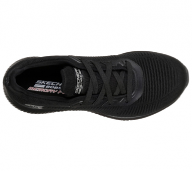 Skechers Bobs Squad Tough Talk 32504-BBK Ortopedik Bağcıklı Kadın Günlük Ayakkabı Siyah