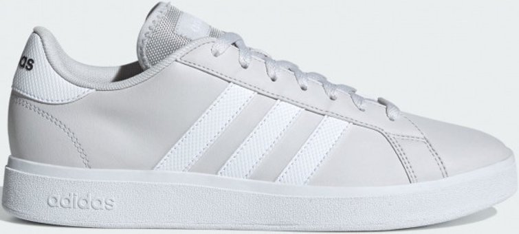 Adidas Grand Court Base 2.0 ID3024 Bağcıklı Erkek Günlük Ayakkabı Gri