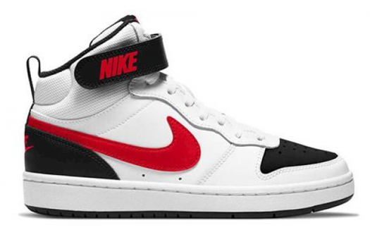 Nike Court Borough Mid CD7782-110 Bağcıklı-Cırtlı Erkek Çocuk Basketbol Ayakkabısı Beyaz