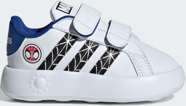 Adidas Grand Court Spider-Man CF I ID8017 Ortopedik Cırtlı Eva Erkek Çocuk Günlük Ayakkabı Beyaz