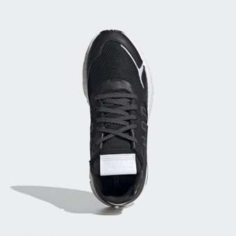 Adidas Nite Jogger FW2055 Ortopedik Bağcıklı Erkek Günlük Ayakkabı Siyah