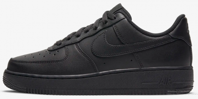 Nike Air Force 1 '07 DD8959-001 Bağcıklı Kadın Basketbol Ayakkabısı Siyah