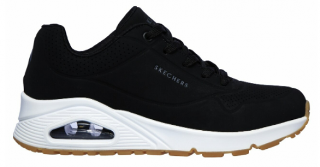Skechers Uno Stand On Air 73690-BLK Ortopedik Bağcıklı Kadın Günlük Ayakkabı Siyah