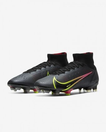 Nike Mercurial Superfly 8 Elite FG CV0958-090 Bağcıklı Çivili Krampon Siyah